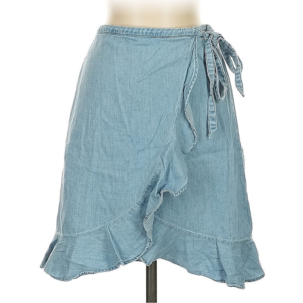 Blue Wrap Skirt